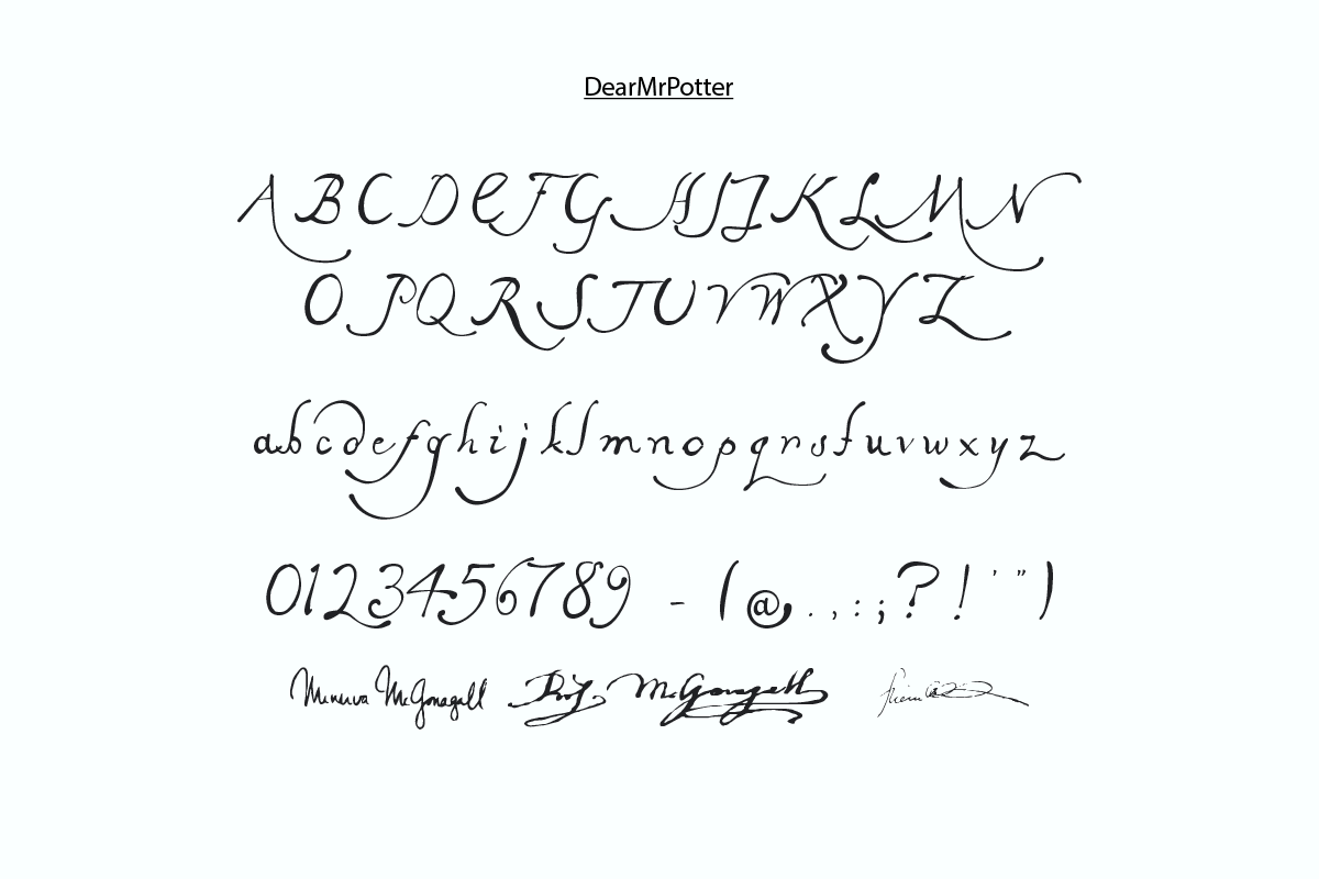 Harry Potter Letter Font