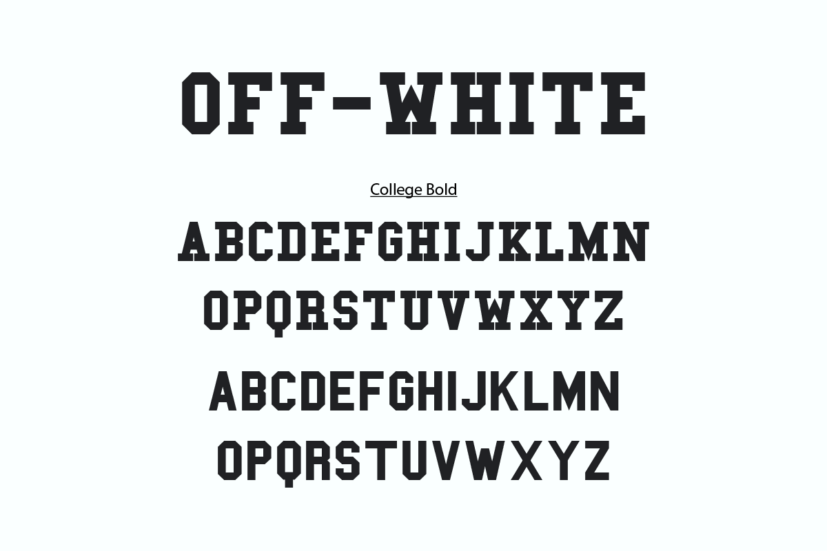 Off White Blue Collar Font