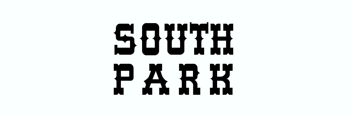 Western - A Similar to the South Park Sign Font