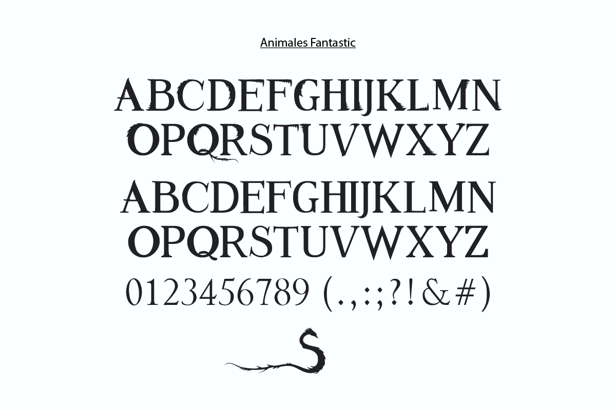 The Fantastic Beasts and Where to Find Them Font