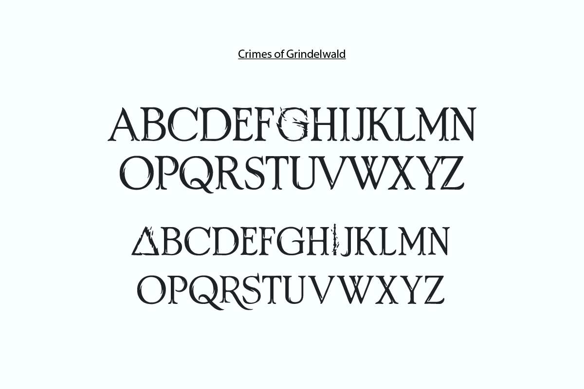 fantastic beasts the crimes of grindelwald font