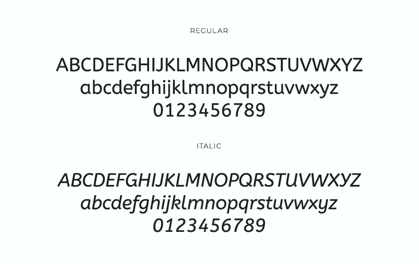 ABeeZee Font Rugular & Italic Weights