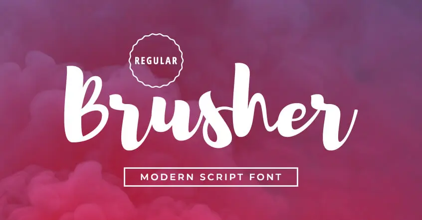 Brusher Font Free Download | Fontswan