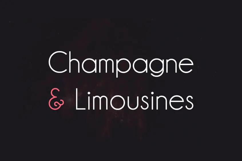 Champagne and Limousines Font