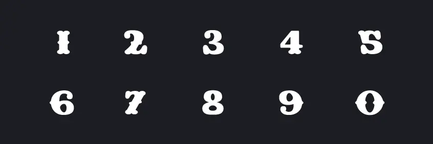 Coney Island Font Numbers