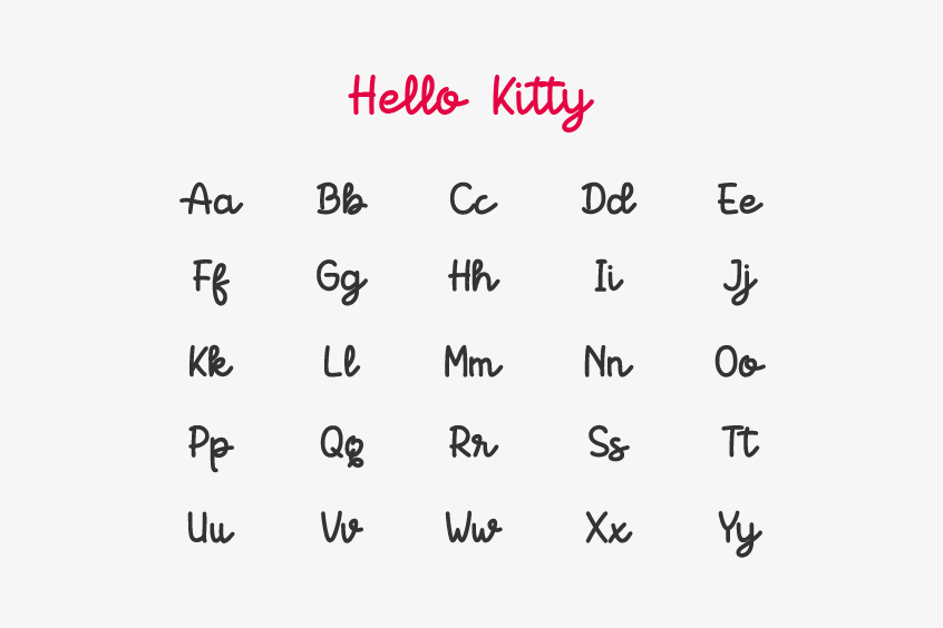 Hello Kitty font