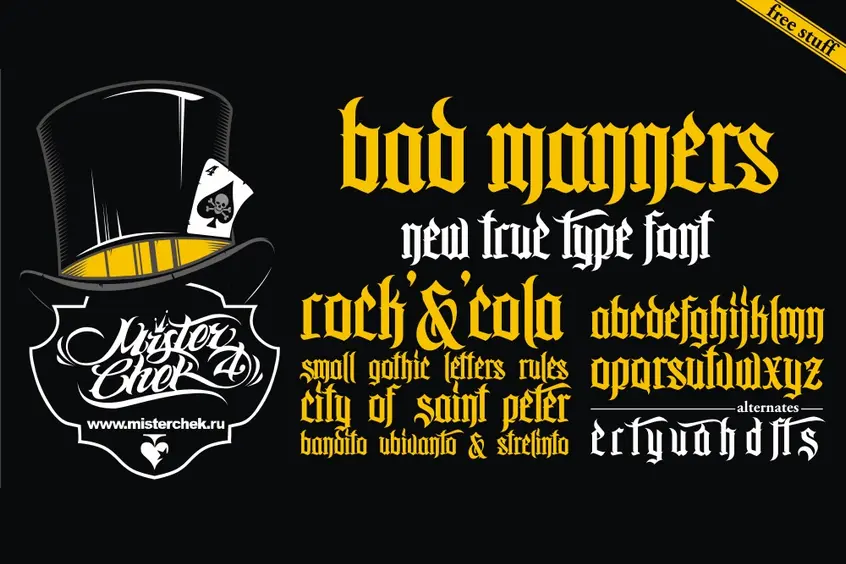 MCF Bad Manners WW Font