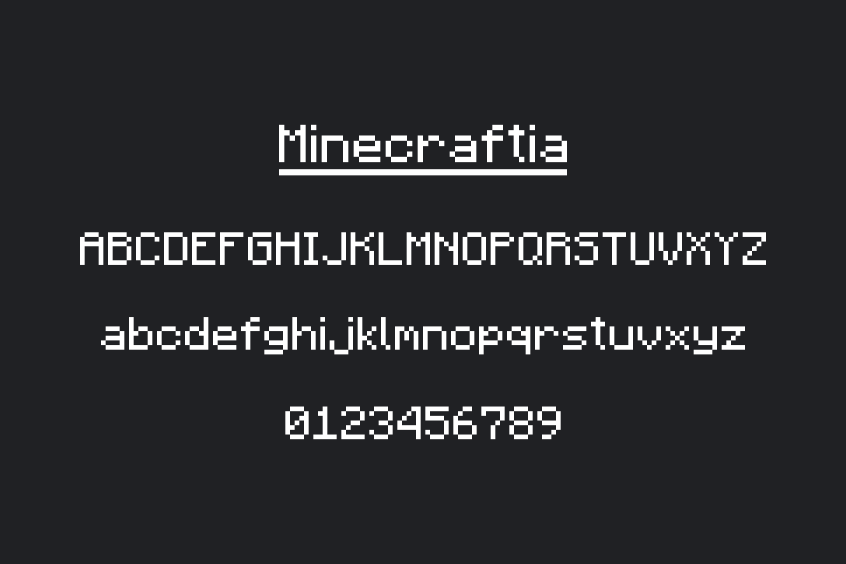 Minecraftia letters