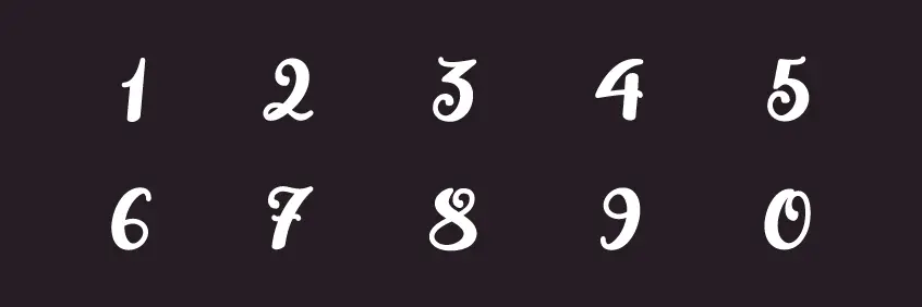 October Twilight Font_Numbers