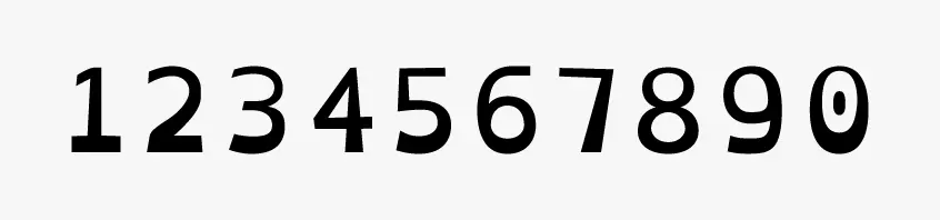 Open Dyslexic Font Numbers
