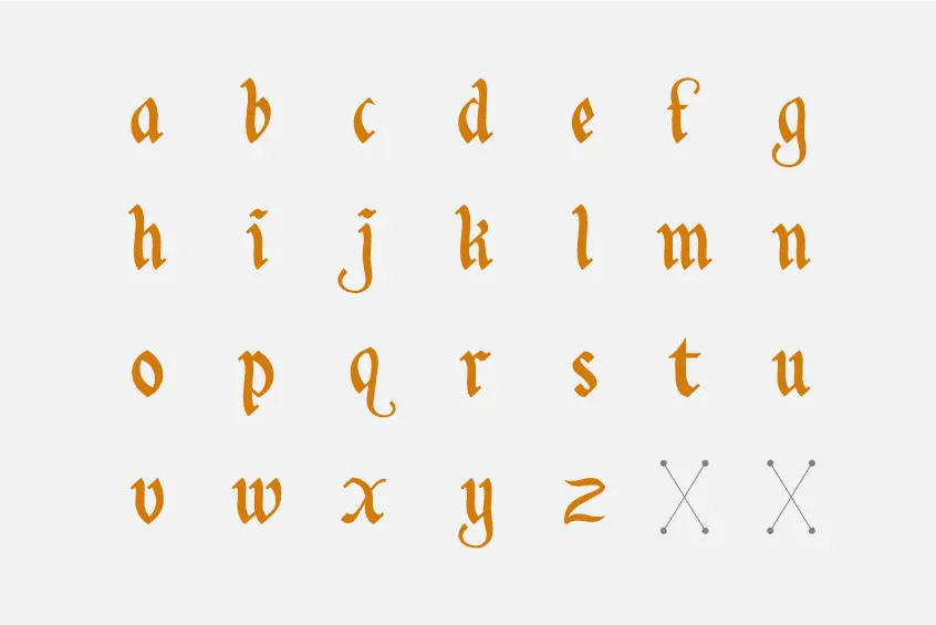Orange Grove Font Lowercase