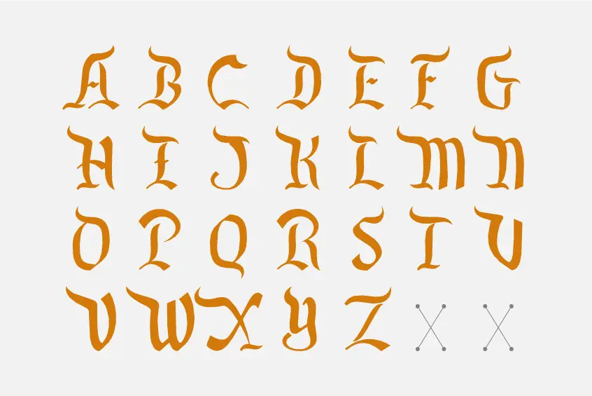Orange Grove Font Uppercase
