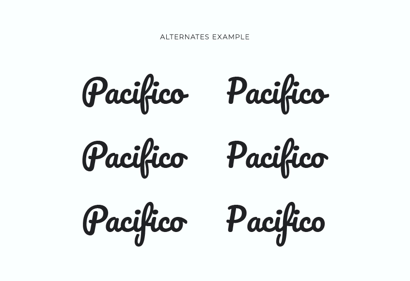 Pacifico Font Alternates