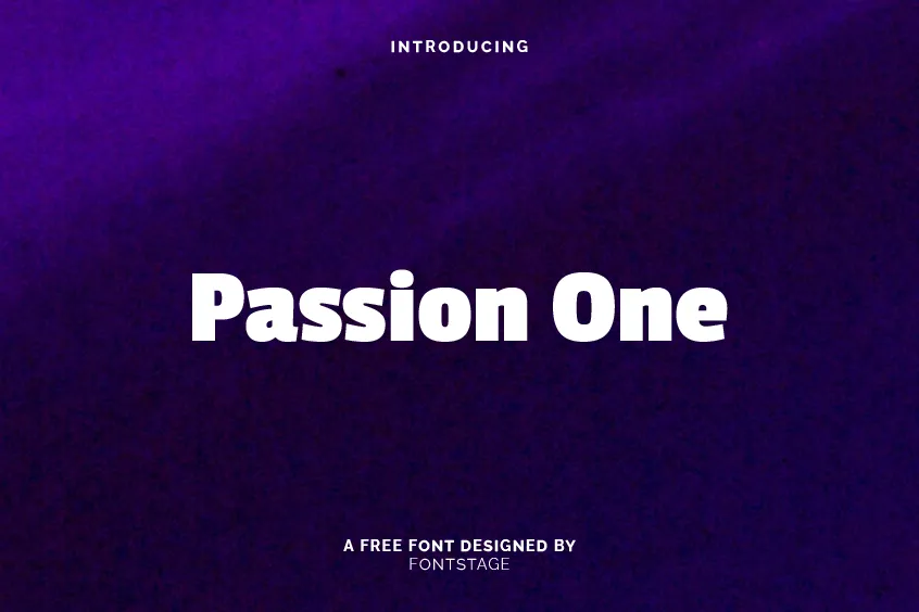 Passion One Font