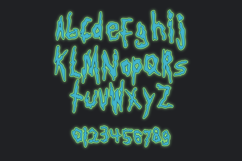rick and morty letter font