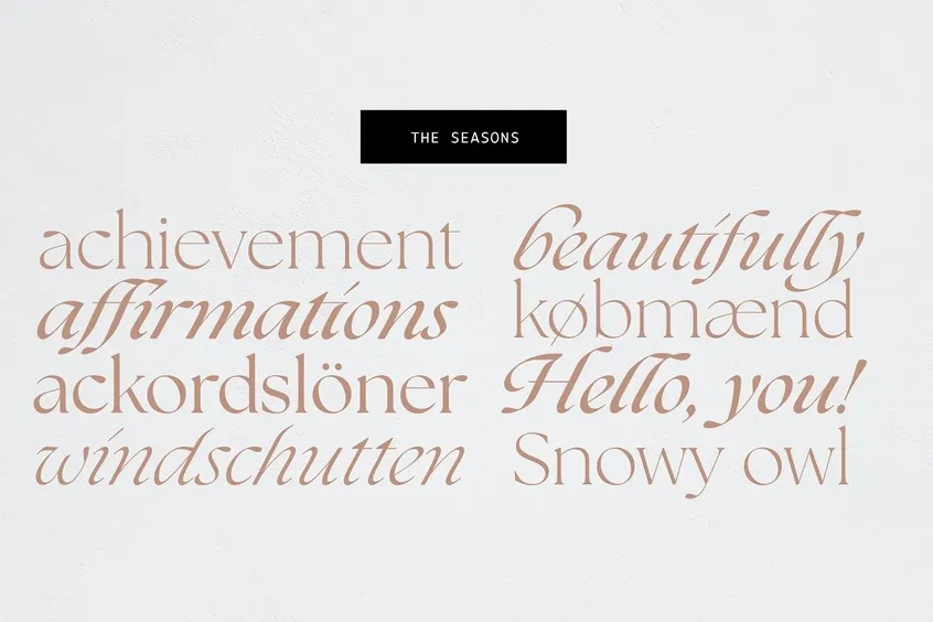 The Seasons Font similar