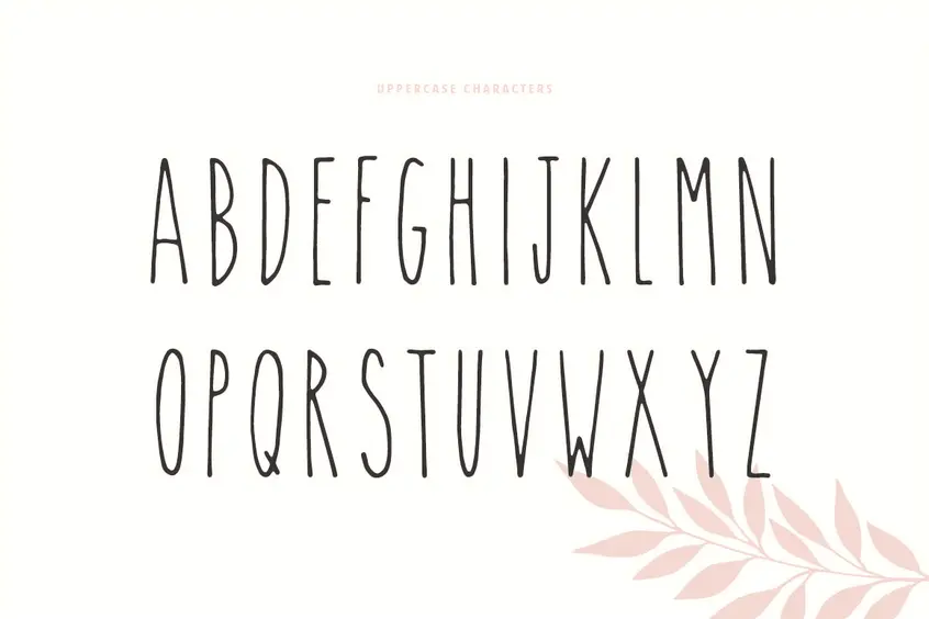 The Skinny Font Uppercase