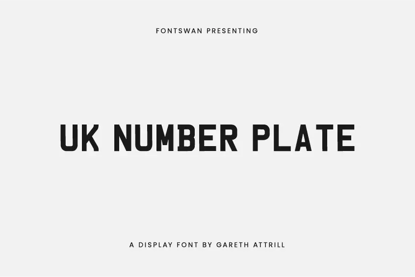 UK Number Plate Font
