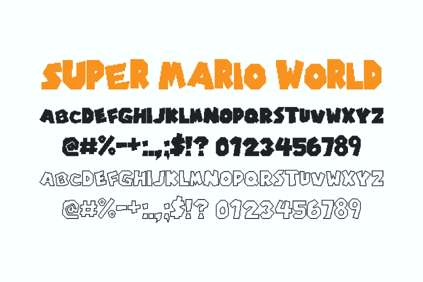 Super Mario World font